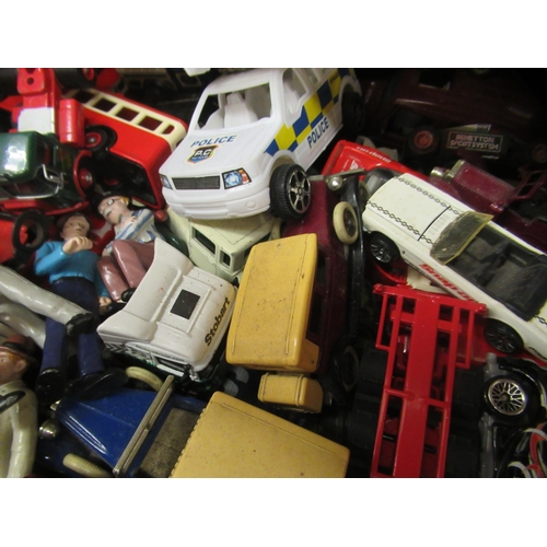 189 - Assorted diecast and similar model vehicles: to include an Aston Martin Vanquish, police and public ... 