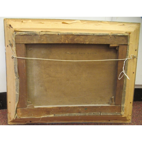 192 - Attributed to Margaret D Wilson - a Venetian scene with a canal in the foreground  oil on board  11