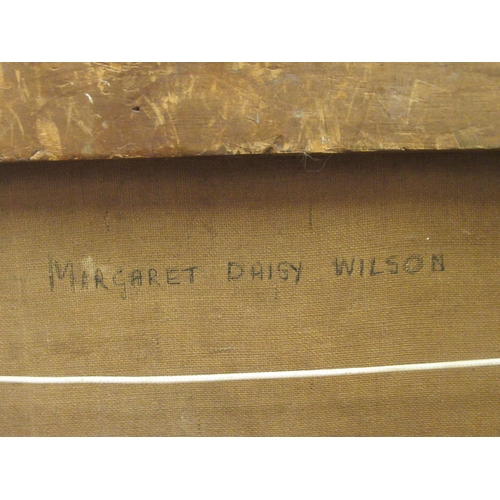 192 - Attributed to Margaret D Wilson - a Venetian scene with a canal in the foreground  oil on board  11