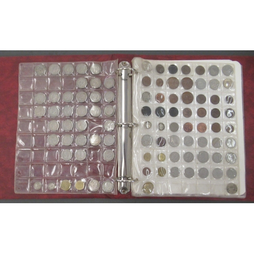 205 - An uncollated collection of British and other coins, mainly 20thC: to include shilling pieces&nbsp;