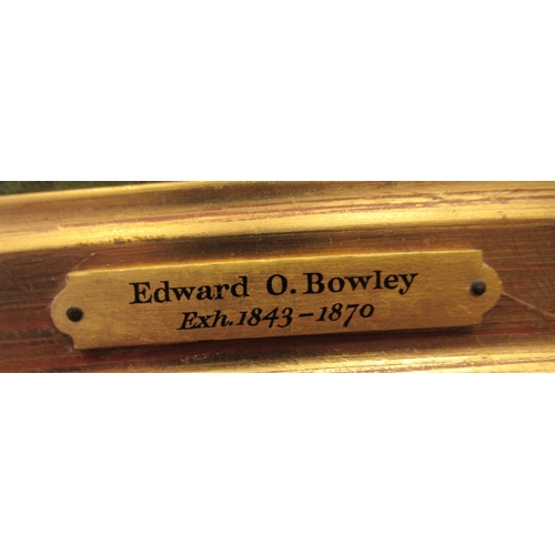 210 - In the manner of Edward O'Bowley - cattle grazing in a mountainous and wooded riverscape  oil on can... 