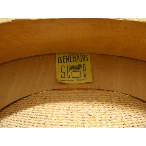 240 - A pair of 1950s/1960s Benchairs of Stowe beech framed dining chairs, each with a faux black hide bac... 