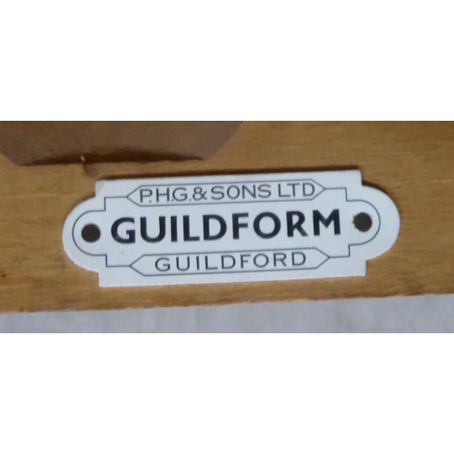 240 - A pair of 1950s/1960s Benchairs of Stowe beech framed dining chairs, each with a faux black hide bac... 