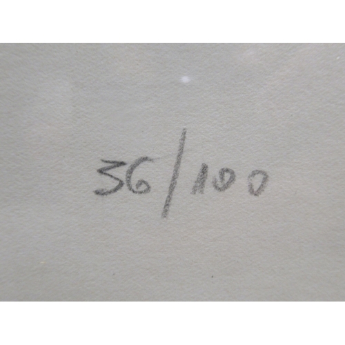 63 - Modern Italian School - a nude  Limited Edition 36/100 coloured print  bears an indistinct pencil si... 