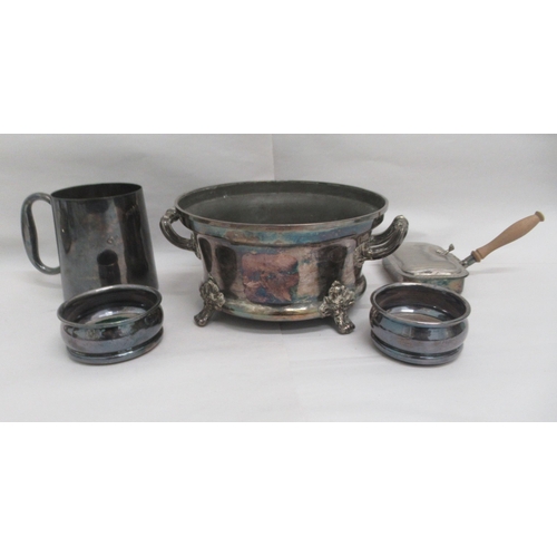 89 - Silver plate: to include a pair of late Victorian chambersticks  6