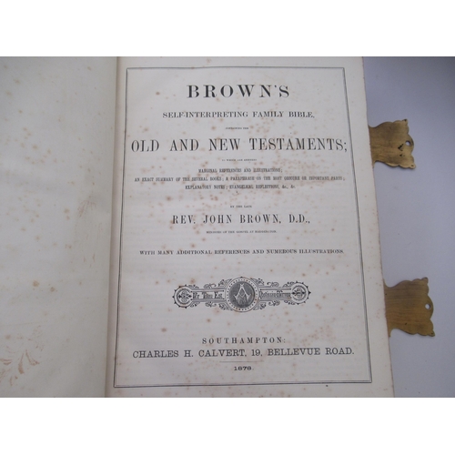 69 - A Victorian 1878 Brown's family Bible&nbsp;