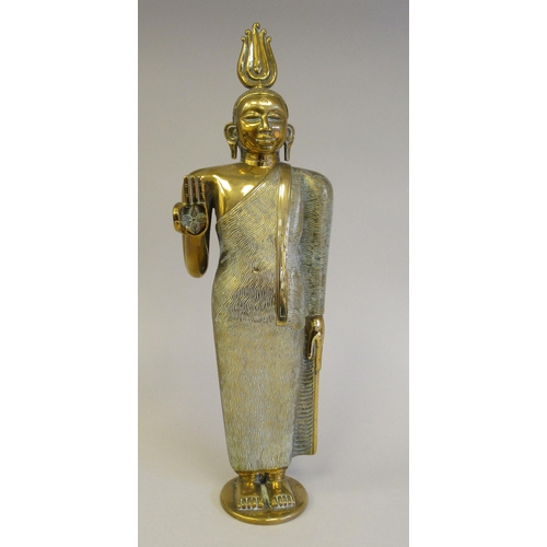 123 - A cast brass religious figure&nbsp; 15