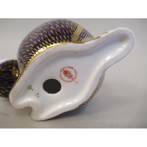 124 - Five Royal Crown Derby china paperweights: to include a badger&nbsp; 3
