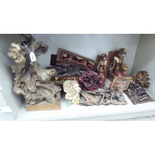 108 - Interior designer accessories: to include a driftwood sculpture, on a plinth  17