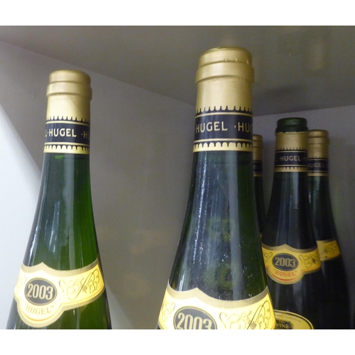 122 - Wine: to include six bottles of 2003 Hugel Alsace Gewurztraminer