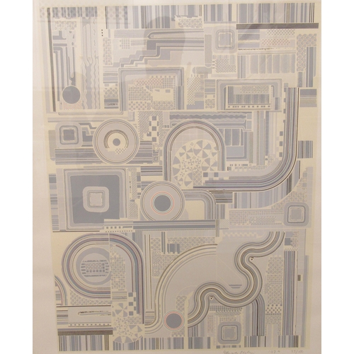 124 - After Edwardo Paolozzi - untitled geometric abstract  Limited Edition 33/100  bears a penc... 