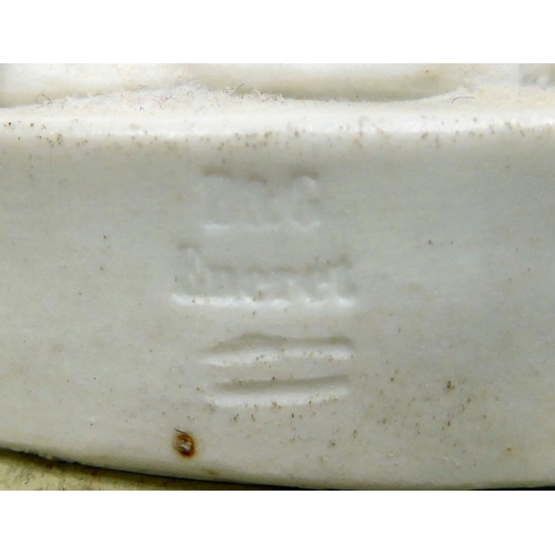 131 - Decorative ceramics: to include a Parianware figure  bears impressed marks  12