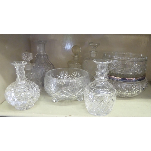 132 - Glassware: to include decanters  various styles & forms