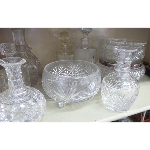 132 - Glassware: to include decanters  various styles & forms