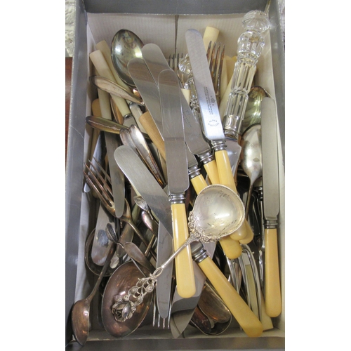 135 - Silver plated and stainless steel cutlery and flatware, in various patterns  some boxed