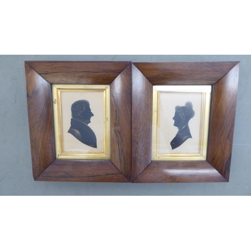 136 - Two 19thC silhouette portraits  3