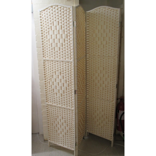 137 - A modern six panelled paper covered dressing room screen  61