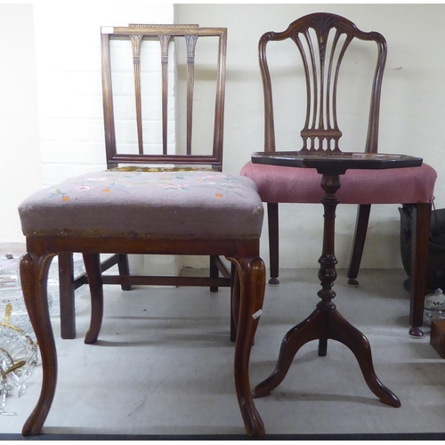 140 - Small 19th & 20thC furniture: to include a mahogany wine table  22