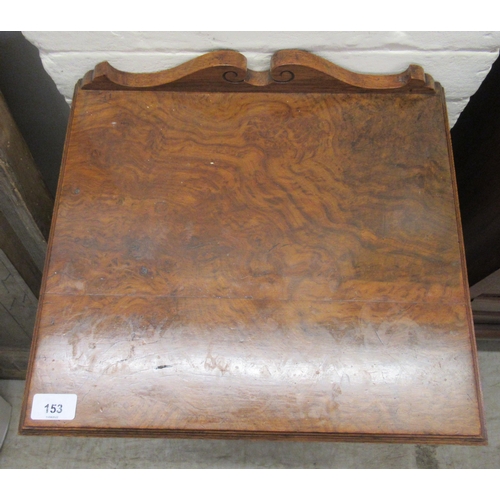 153 - A late Victorian oak and walnut pot cupboard, on a plinth  31