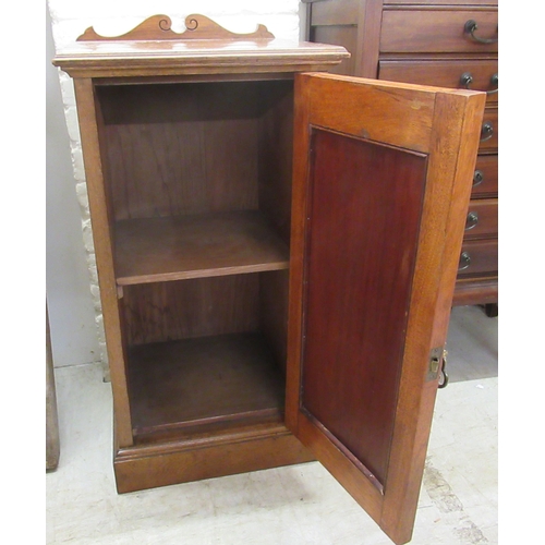 153 - A late Victorian oak and walnut pot cupboard, on a plinth  31