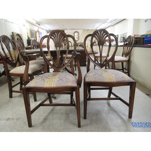 158 - A Regency style crossbanded mahogany twin pedestal dining table, raised on splayed legs  29