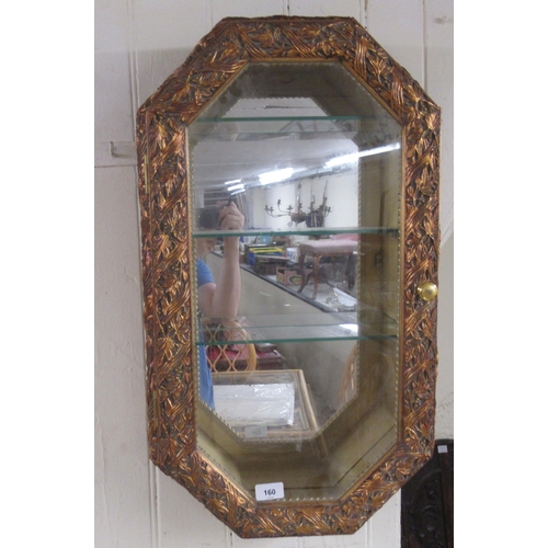 160 - A modern gilded hanging display cabinet  27