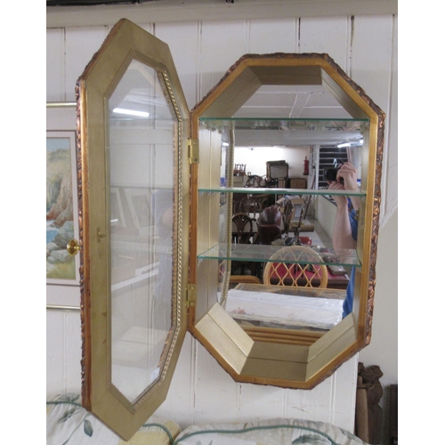 160 - A modern gilded hanging display cabinet  27