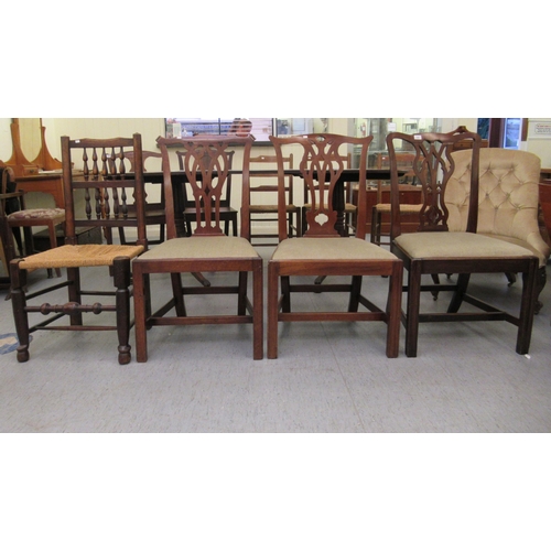 165 - Four early 20thC chairs: to include Chippendale design mahogany framed examples