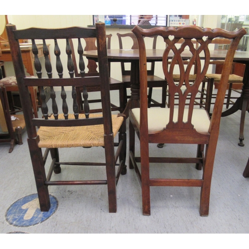 165 - Four early 20thC chairs: to include Chippendale design mahogany framed examples