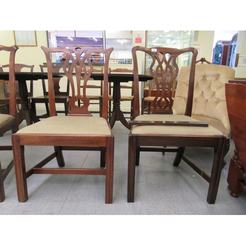 165 - Four early 20thC chairs: to include Chippendale design mahogany framed examples