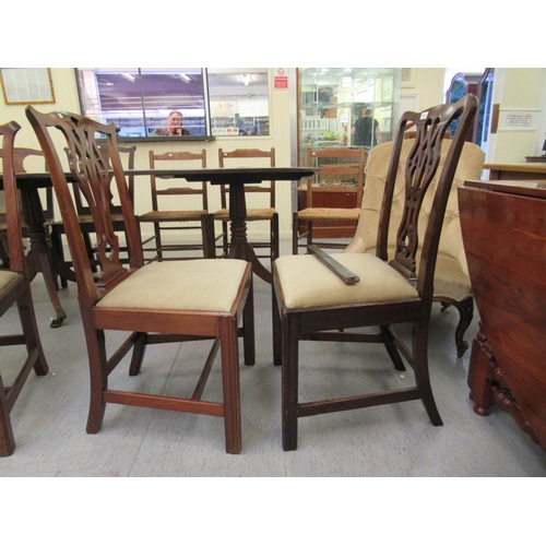 165 - Four early 20thC chairs: to include Chippendale design mahogany framed examples