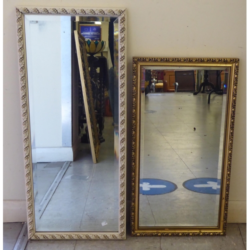 166 - Three modern mirrors, two in gilt frames  largest 20