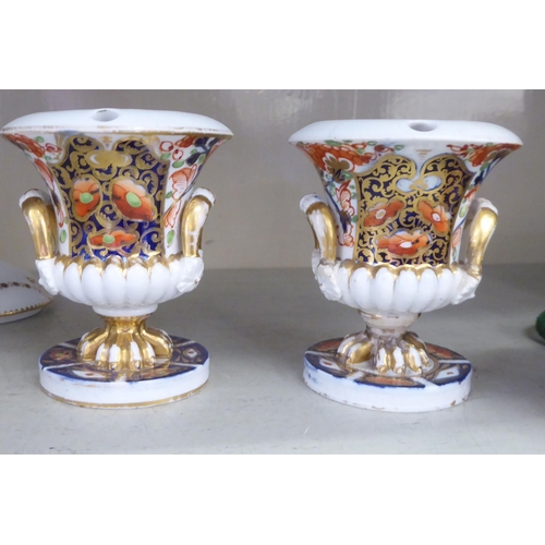 170 - Early 19thC & later ceramics, mainly Spode: to include a pair of urn design vases  4