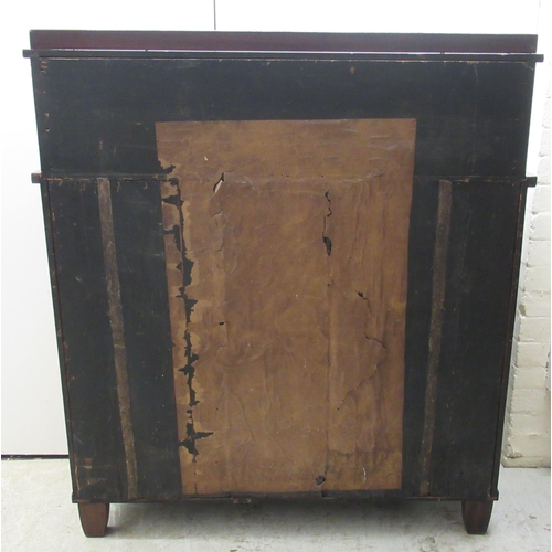 195 - A Regency rosewood chiffonier with inlaid brass ornament, the low upstand incorporating a shallow ga... 