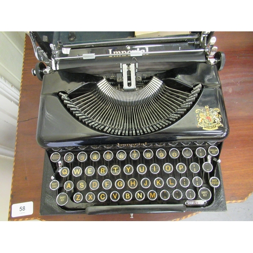 202 - An Imperial manual typewriter  cased