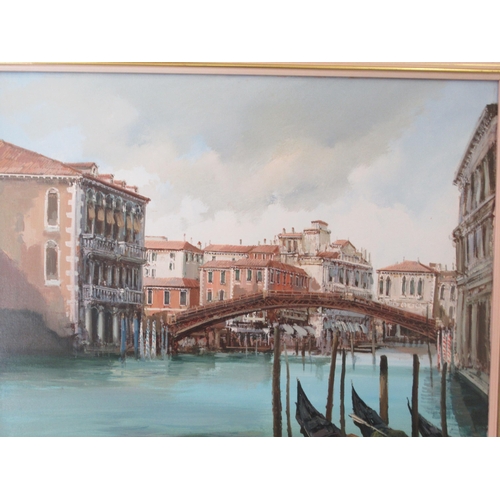 209 - Lucia Sarto - 'Veneyia'  oil on canvas  bears a signature & label verso  16