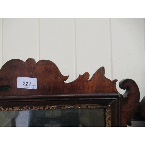 221 - Two similar George III mahogany framed mirrors, one surmounted by a HoHo bird  26