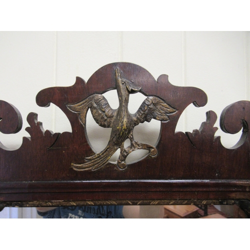 221 - Two similar George III mahogany framed mirrors, one surmounted by a HoHo bird  26