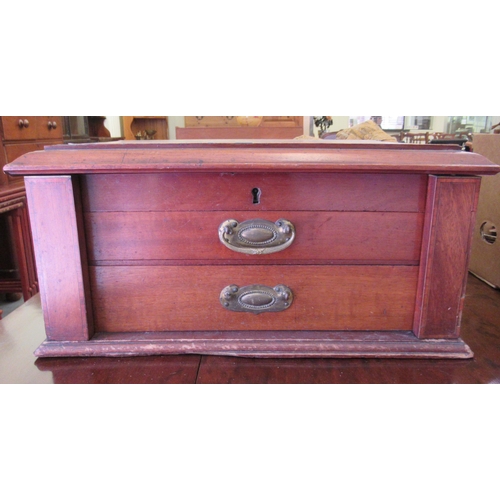 230 - An Edwardian mahogany two drawer table-top canteen  9