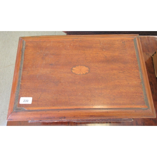 230 - An Edwardian mahogany two drawer table-top canteen  9