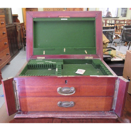 230 - An Edwardian mahogany two drawer table-top canteen  9