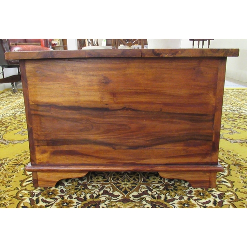 233 - A modern hardwood coffee table with a hinged lid, on a plinth  17