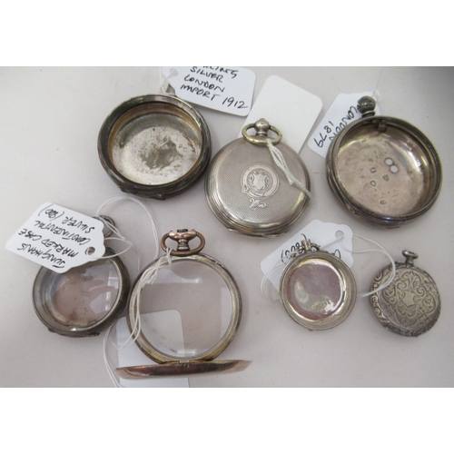 247 - Seven silver pocket watch cases: to include an example  London 1879