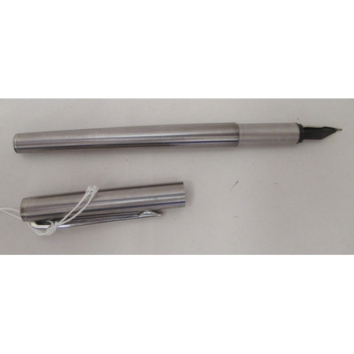 251 - A Mont Blanc slimline, stainless steel fountain pen