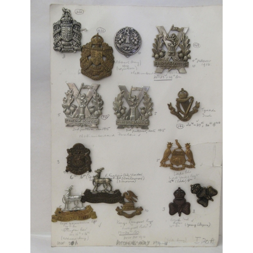 274 - Uncollated military cap badges, some restrikes: to include Queen Mary's Army Academy Core   (Please ... 