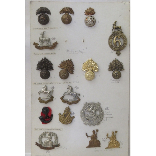 274 - Uncollated military cap badges, some restrikes: to include Queen Mary's Army Academy Core   (Please ... 