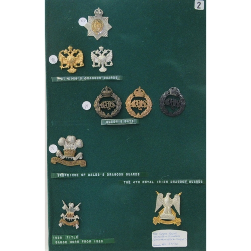 276 - Uncollated military cap badges, some copies: to include The Queen's Own Hussars (Please Note: this l... 