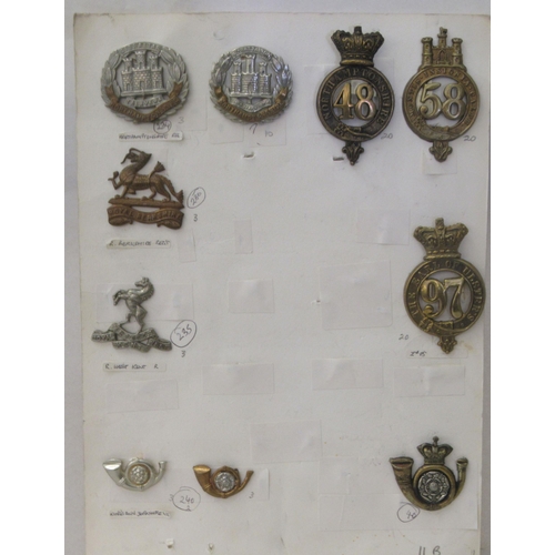 278 - Uncollated military cap badges, some copies: to include Middlesex regiment   (Please Note: this lot ... 