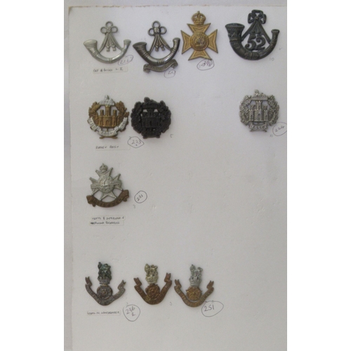 278 - Uncollated military cap badges, some copies: to include Middlesex regiment   (Please Note: this lot ... 