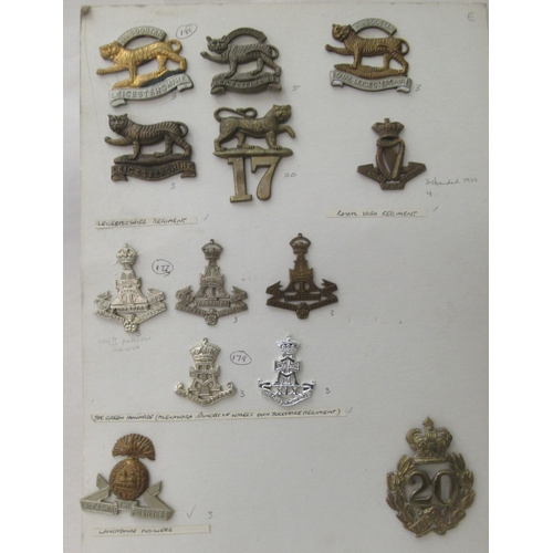 279 - Uncollated military cap badges, some copies: to include Highland Cyclist Battalion  (Please Note: th... 